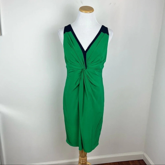 Whistles 100% Silk Green Dress Size 4 - Picture 1 of 7